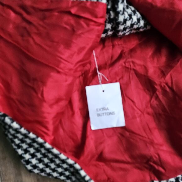 Vintage Hugo Buscati Collection Wool Blazer Women's 10 Black White... - Picture 7 of 7